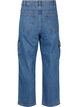 Jeansy cargo z wysokim stanem, Blue Denim, Packshot image number 1