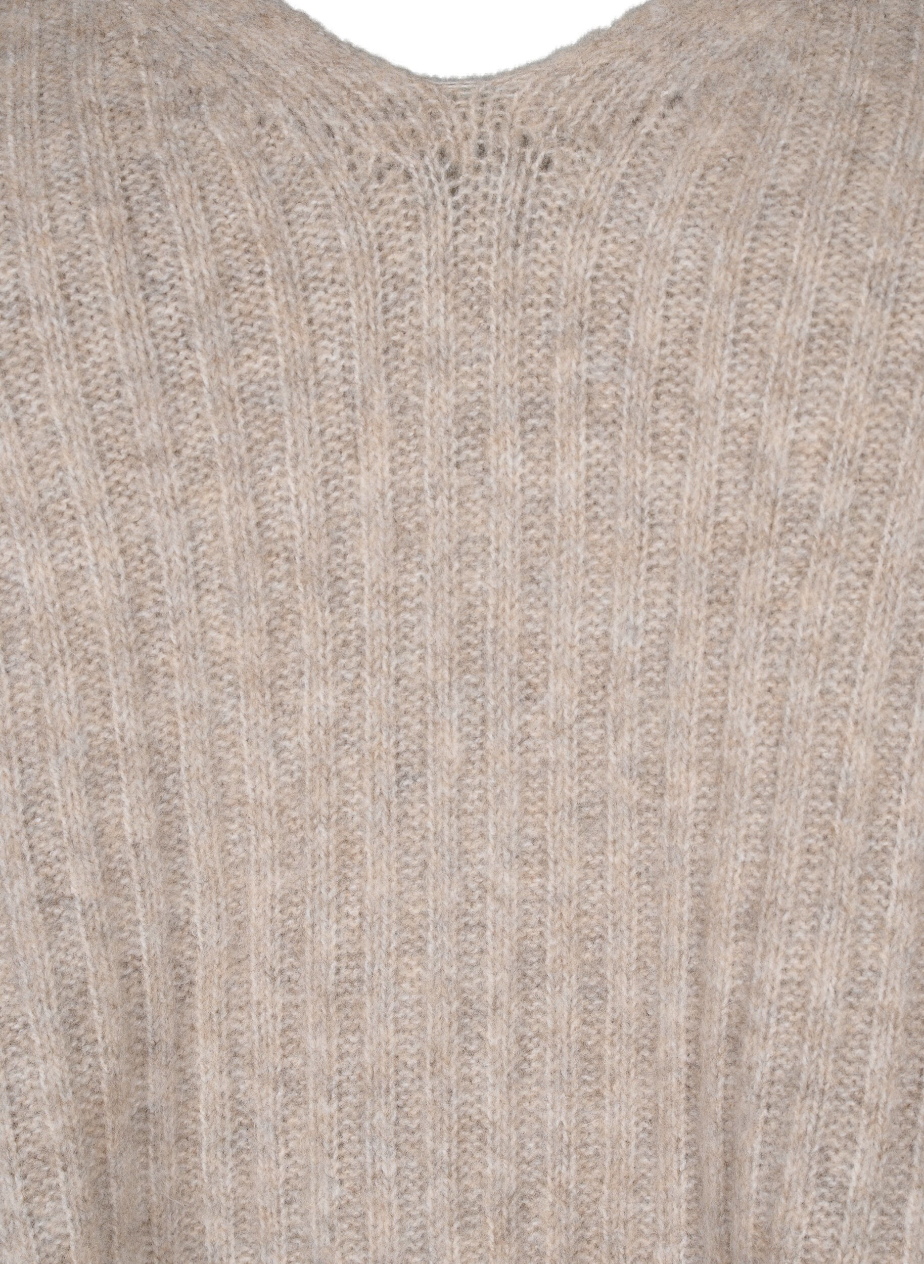 Zizzi Dzianinowy sweter z rozcieciem, Simply Taupe Mel., Packshot image number 2
