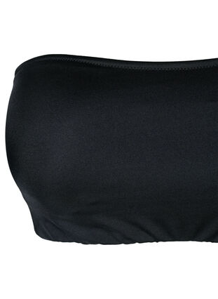 Góra od bikini typu bandeau w jednolitym kolorze, Black, Packshot image number 2