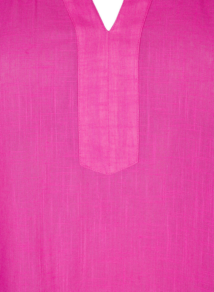 Bawelniana tunika z dekoltem w serek, Różowy, Packshot image number 2