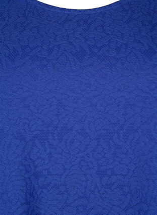 Bluzka z dlugim rekawem z faktura, Deep Ultramarine, Packshot image number 2