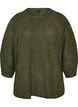 Prazkowany sweter z rekawami 3/4, Zielony, Packshot image number 0
