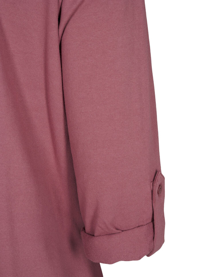 Bawelniana sukienka balonowa z kieszeniami, Różowy, Packshot image number 3