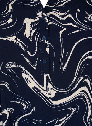 Wzorzysta bluzka z rekawami 3/4, N. Blazer Swirl AOP, Packshot image number 2