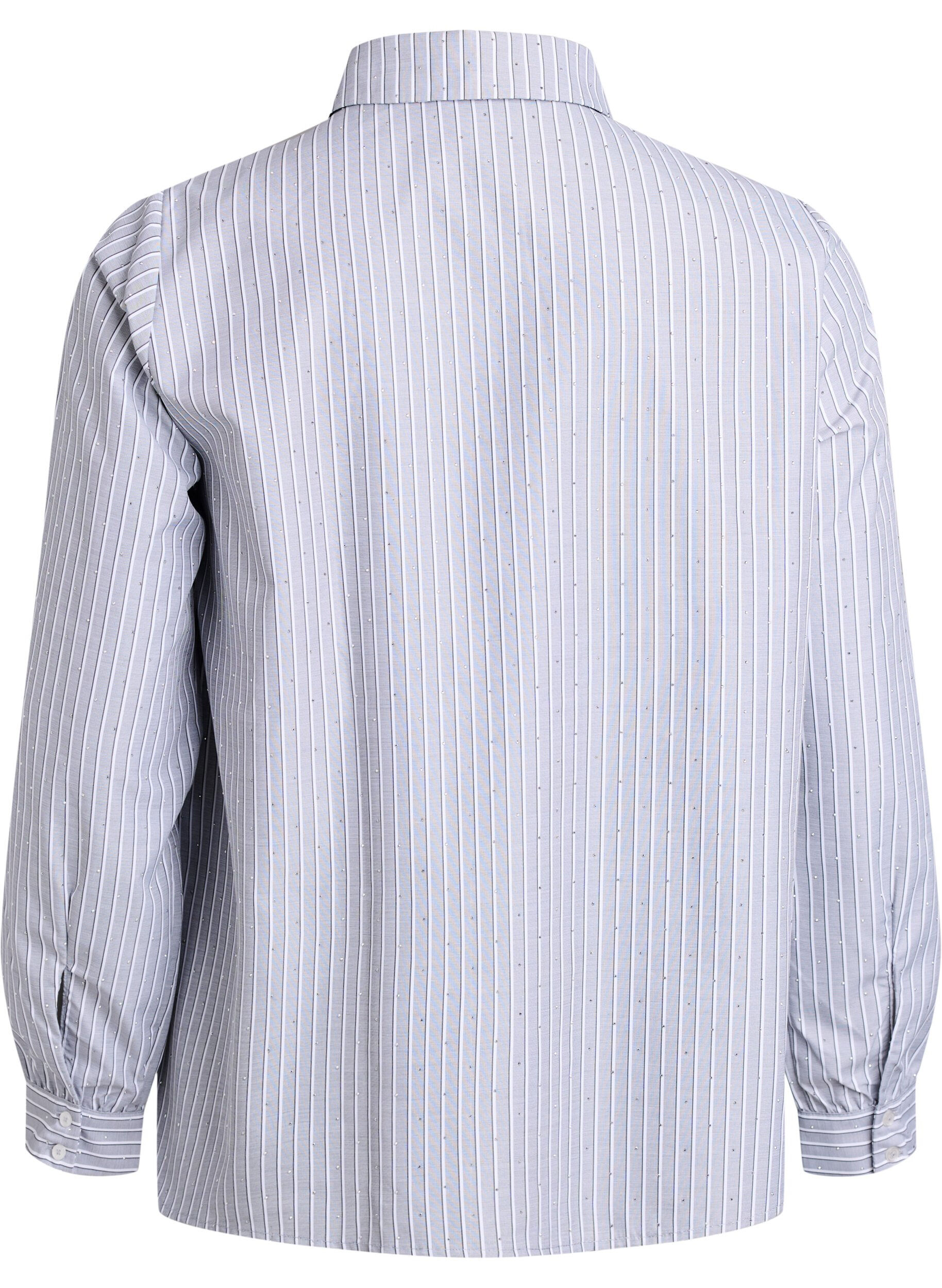 Zizzi Koszula w paski z cwiekami, Czarne, Packshot image number 1