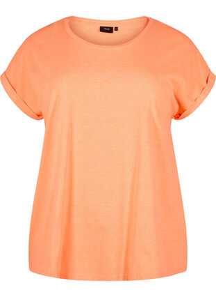 Bawelniant T-shirt w neonowym kolorze, Neon Coral, Packshot image number 0