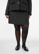 Kr&oacute;tka sp&oacute;dnica z tkaniny boucl&eacute;, Czarne, Model image number 3