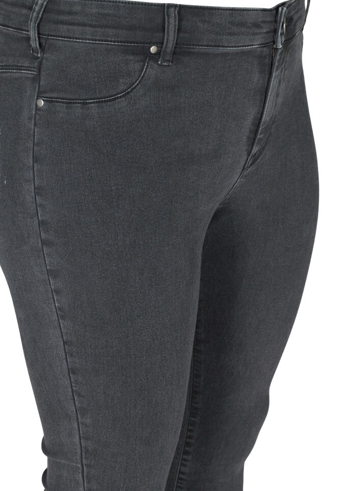 Jegginsy z mieszanki bawelny, Grey Denim, Packshot image number 3
