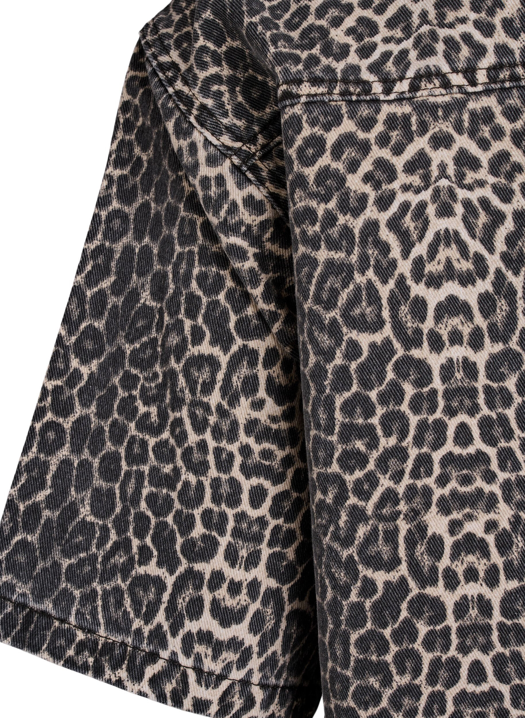 Zizzi Dzinsowa koszula w panterke z kr&oacute;tkim rekawem, Leopard, Packshot image number 3