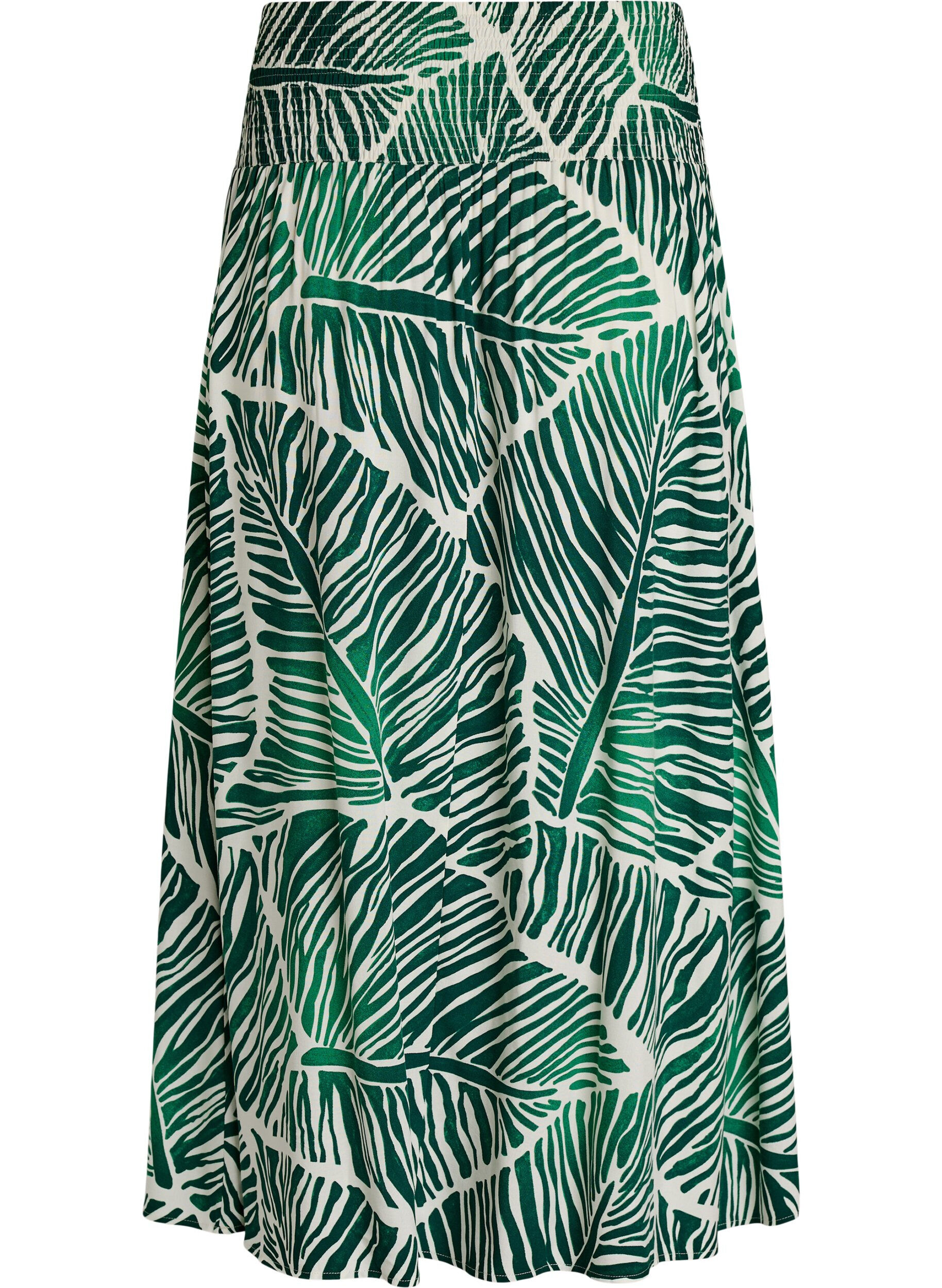 ZizziSp&oacute;dnica maxi z wiskozy z marszczeniem, Zielony, Packshot image number 1