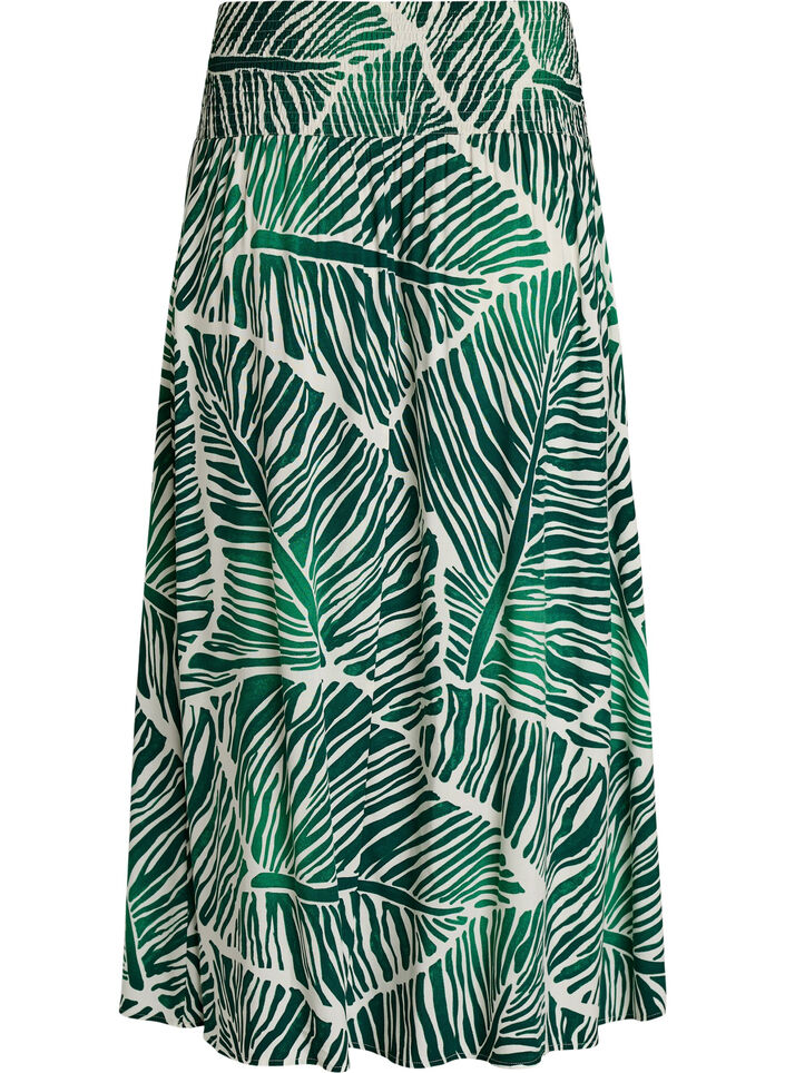 Sp&oacute;dnica maxi z wiskozy z marszczeniem, Zielony, Packshot image number 1