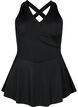 Sukienka kapielowa z wiazaniem krzyzowym z tylu i spódniczka, Black, Packshot image number 0