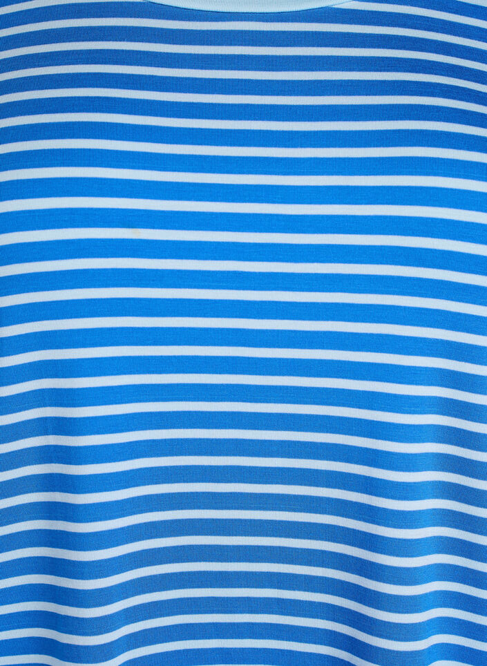 Koszulka z TENCEL&trade; Lyocell i paskami, Niebieskie, Packshot image number 2