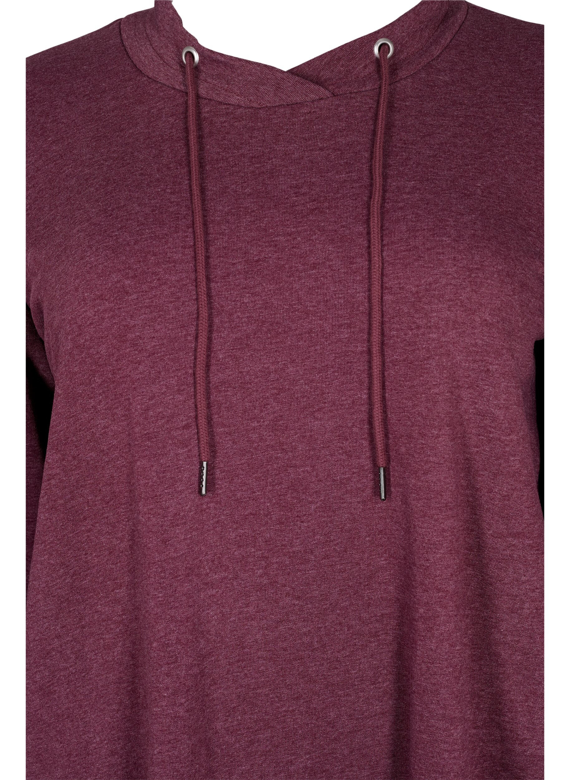 Zizzi Long-sleeved tunic with drawstrings, Port Royal Mel, Packshot image number 2