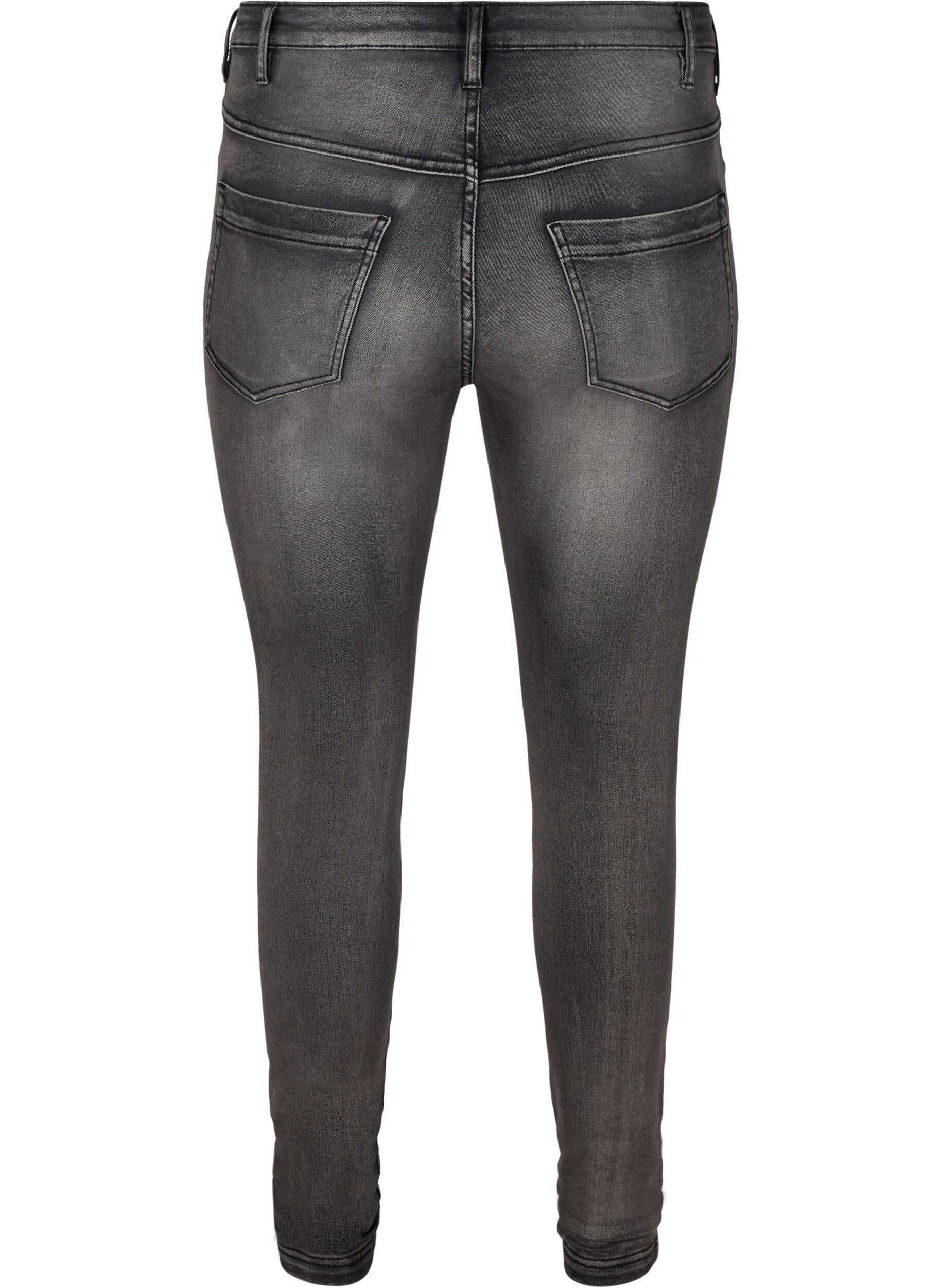 ZizziSuper waskie jeansy Amy z wysokim stanem, Dark Grey Denim, Packshot image number 1