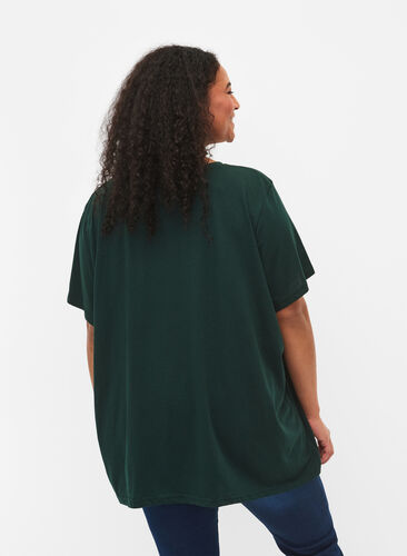 T-shirt z krótkim rekawem i dekoltem w szpic, Pine Grove, Model image number 1