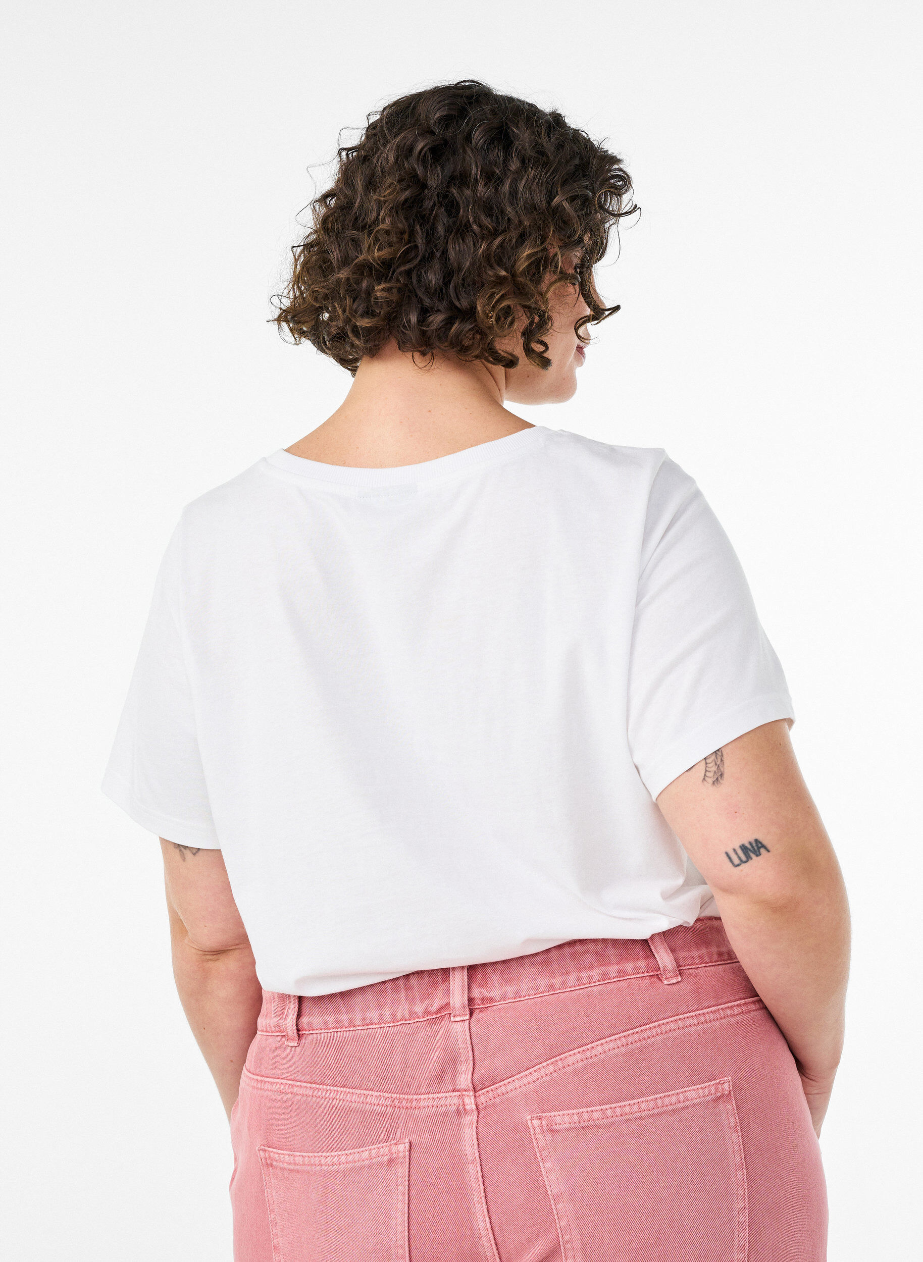 ZizziBawelniana koszulka z nadrukiem, Biały, Model image number 2