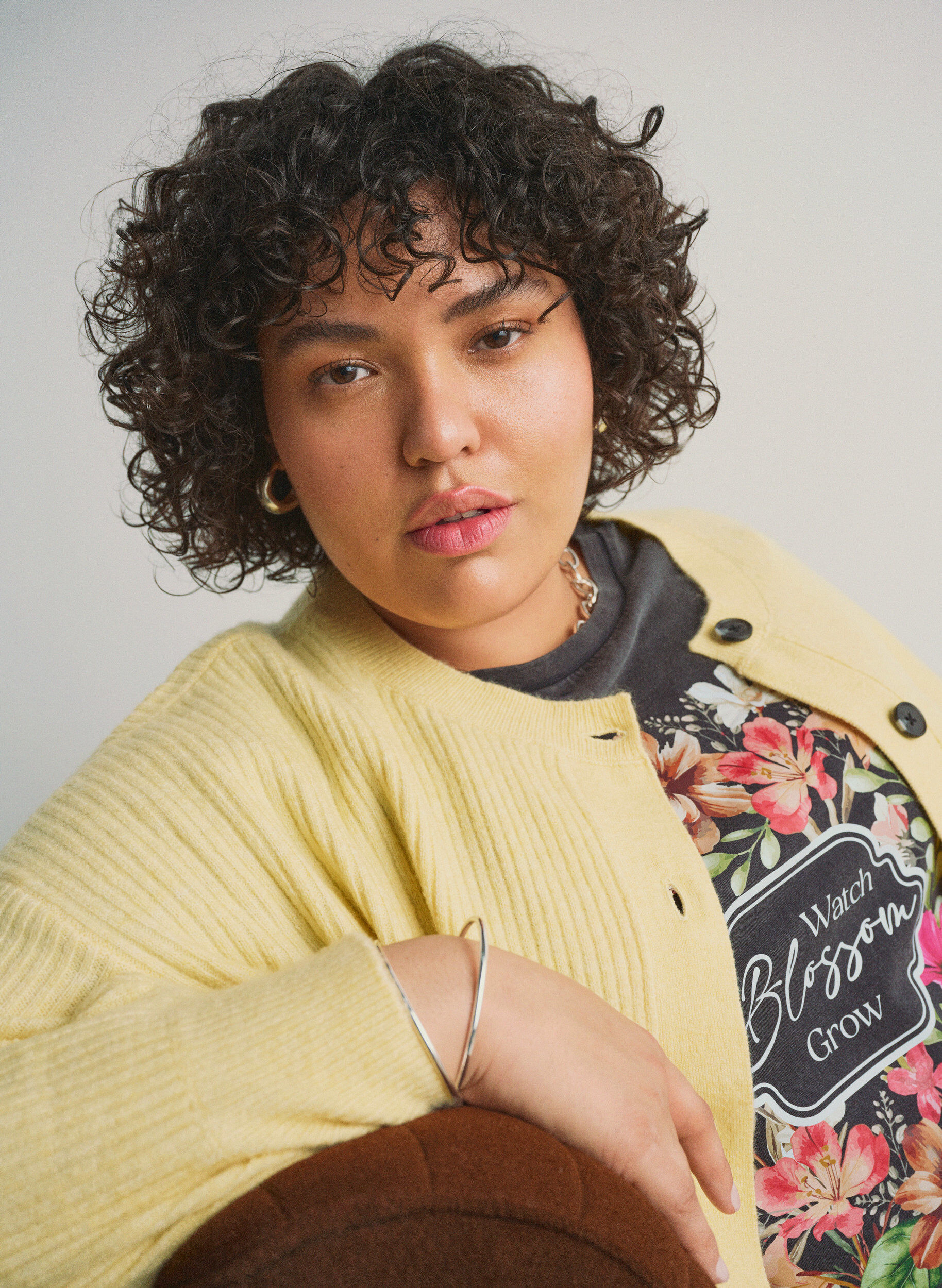 Zizzi Koszulka z organicznej bawelny z nadrukiem, Ciemnoszary, Image image number 0