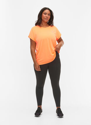 Koszulka treningowa z krótkim rekawem, Neon Orange, Model image number 2