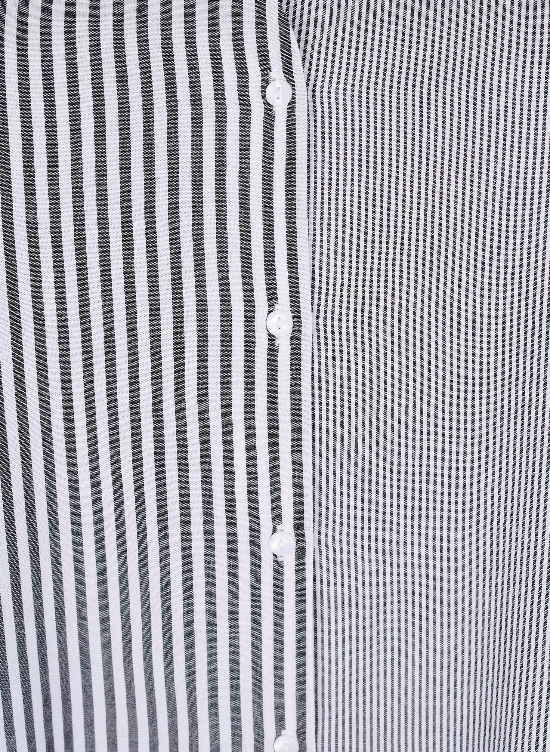 Zizzi Pasiasta tunika z rekawami 3/4, Czarne, Packshot image number 2