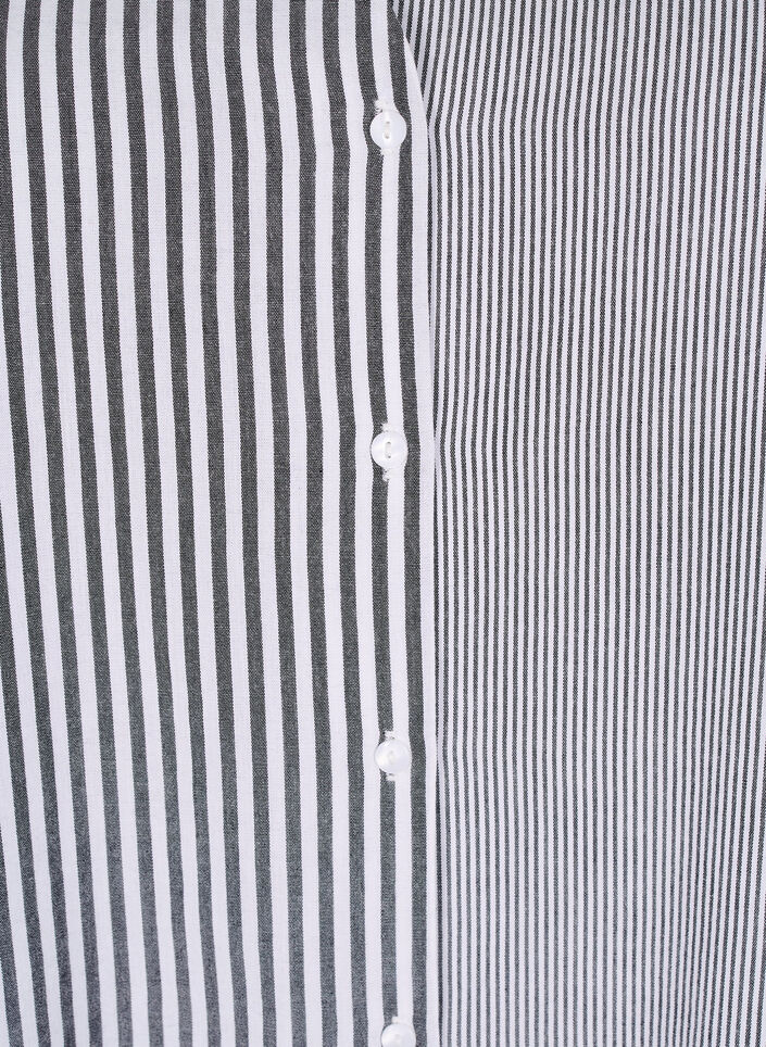 Pasiasta tunika z rekawami 3/4, Czarne, Packshot image number 2