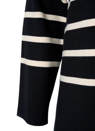Wiskozowy sweter w paski, Black/Sandshell S., Packshot image number 3