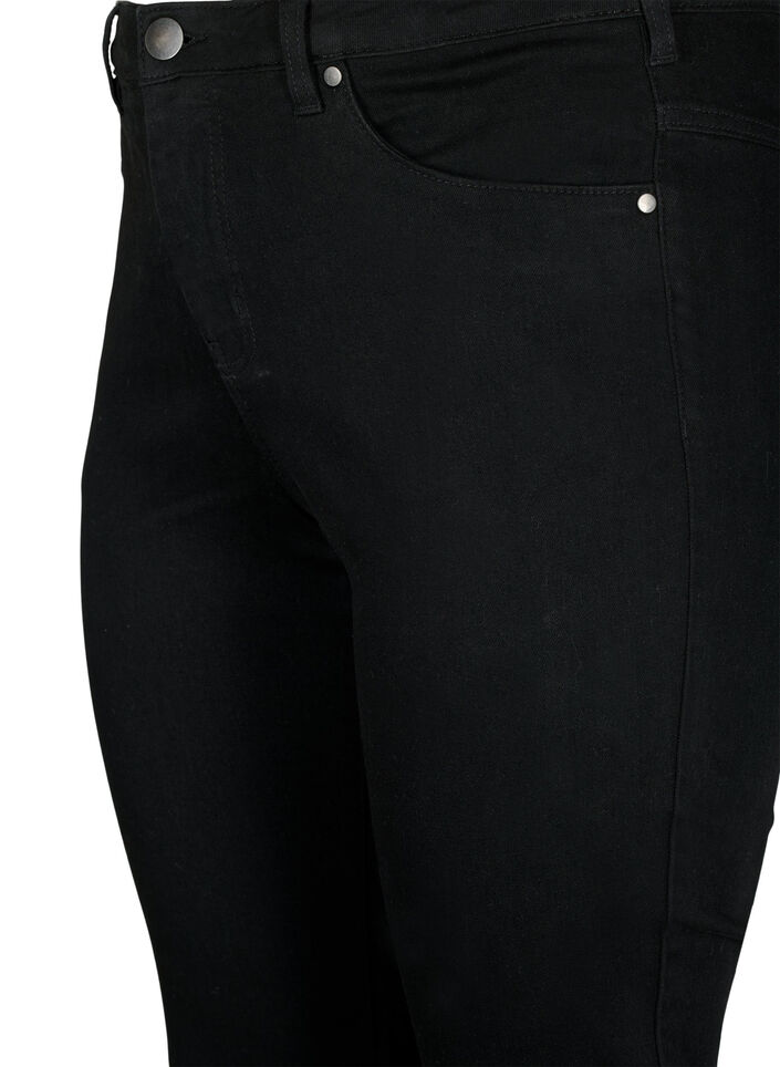  Dopasowane jeansy 3/4 Emily slim, Black, Packshot image number 2