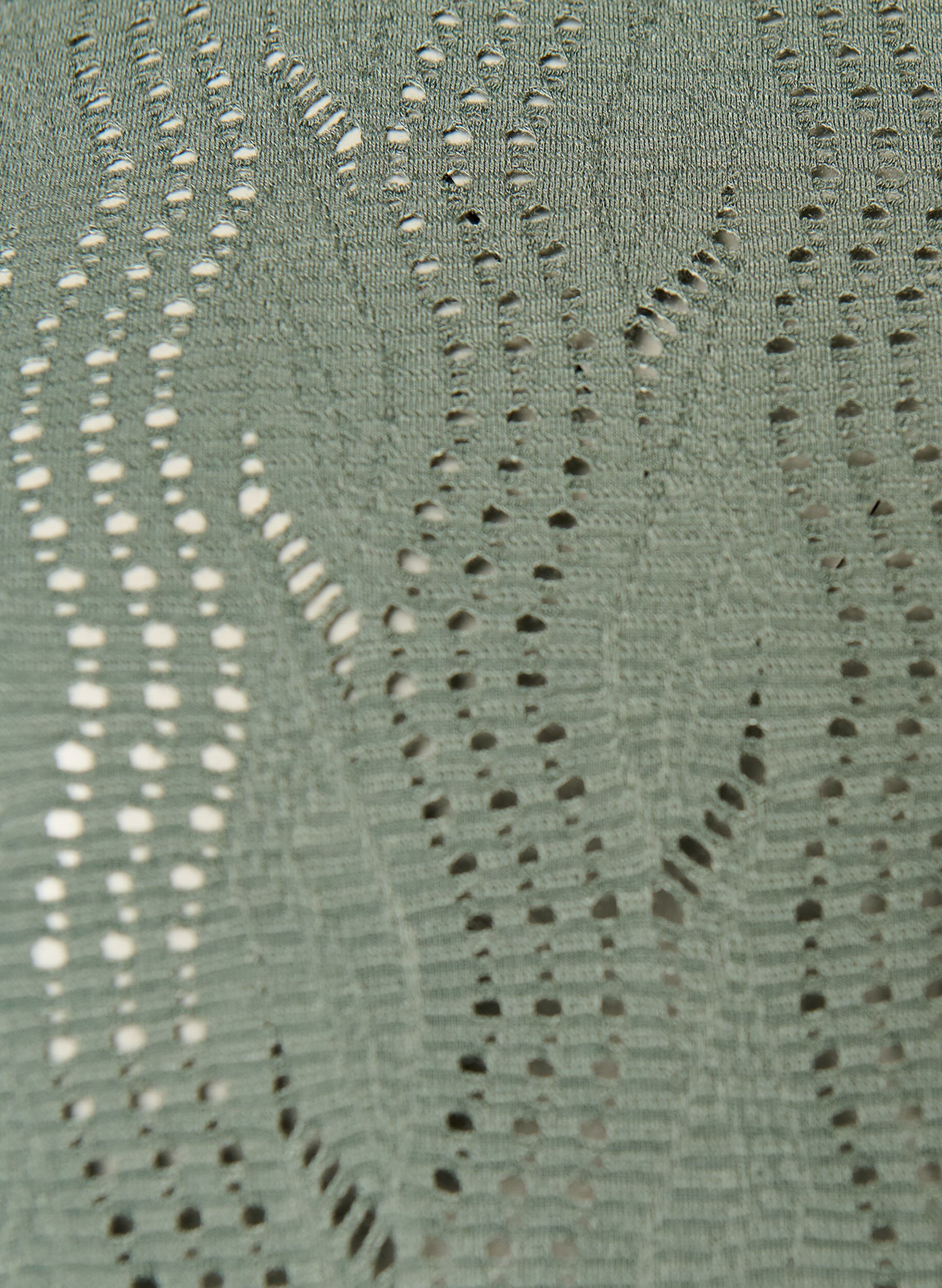 Zizzi Dzersejowa koszulka z azurowym wzorem, Zielony, Packshot image number 2