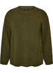 Luzny dzianinowy sweter z widocznymi szwami, Zielony, Packshot image number 0