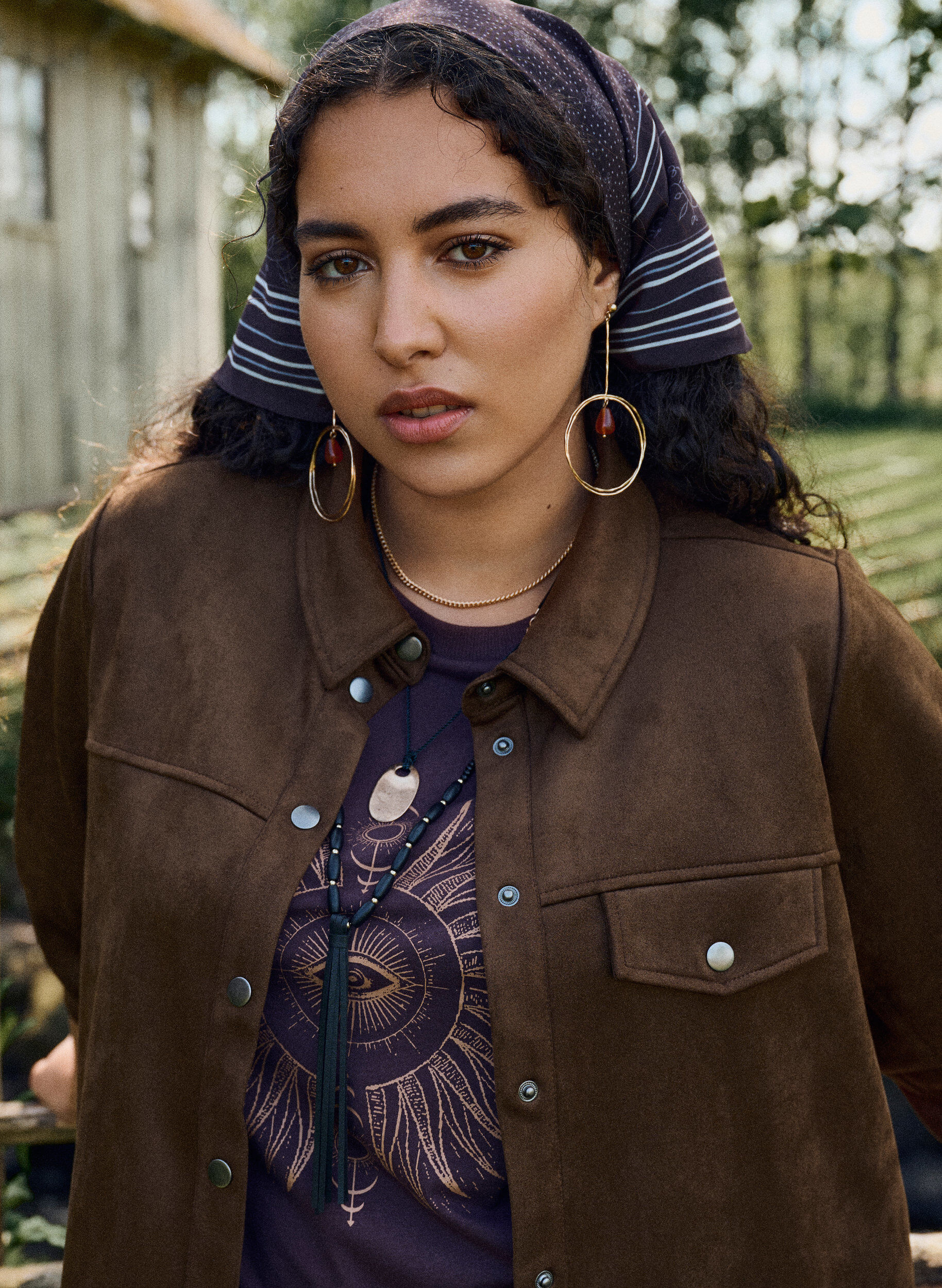 Zizzi Koszula z imitacji zamszu, Brązowy, Image image number 0