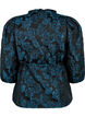 Zakardowa kopertowa bluzka z rekawem 3/4, Black Blue, Packshot image number 1