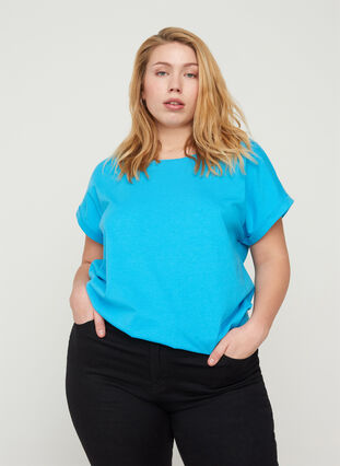 Koszulka z mieszanki bawelny, RIVER BLUE Mel., Model image number 0