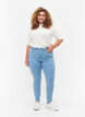 Super waskie jeansy Amy z wysokim stanem, Ex Lt Blue, Model image number 0