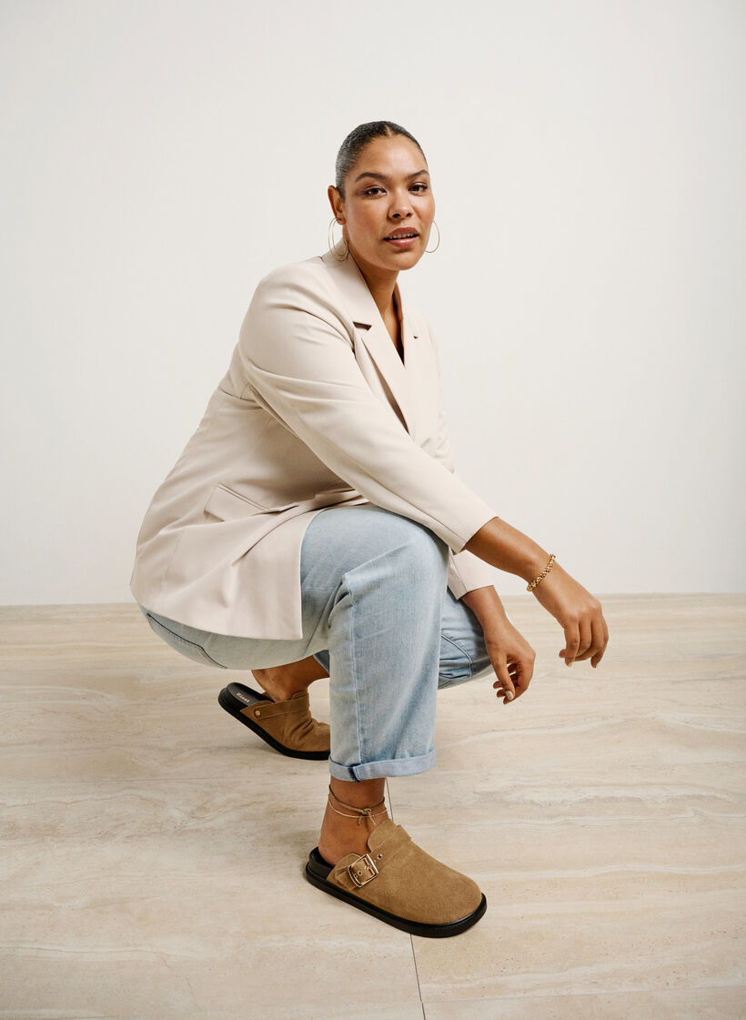 Szerokie, zamszowe chodaki, Woodsmoke, Image image number 0