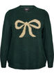 Sweter ze zlota kokardka, Zielony, Packshot image number 0