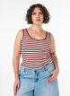 Tank top w paski o prazkowanej strukturze, Czerwony, Model image number 0
