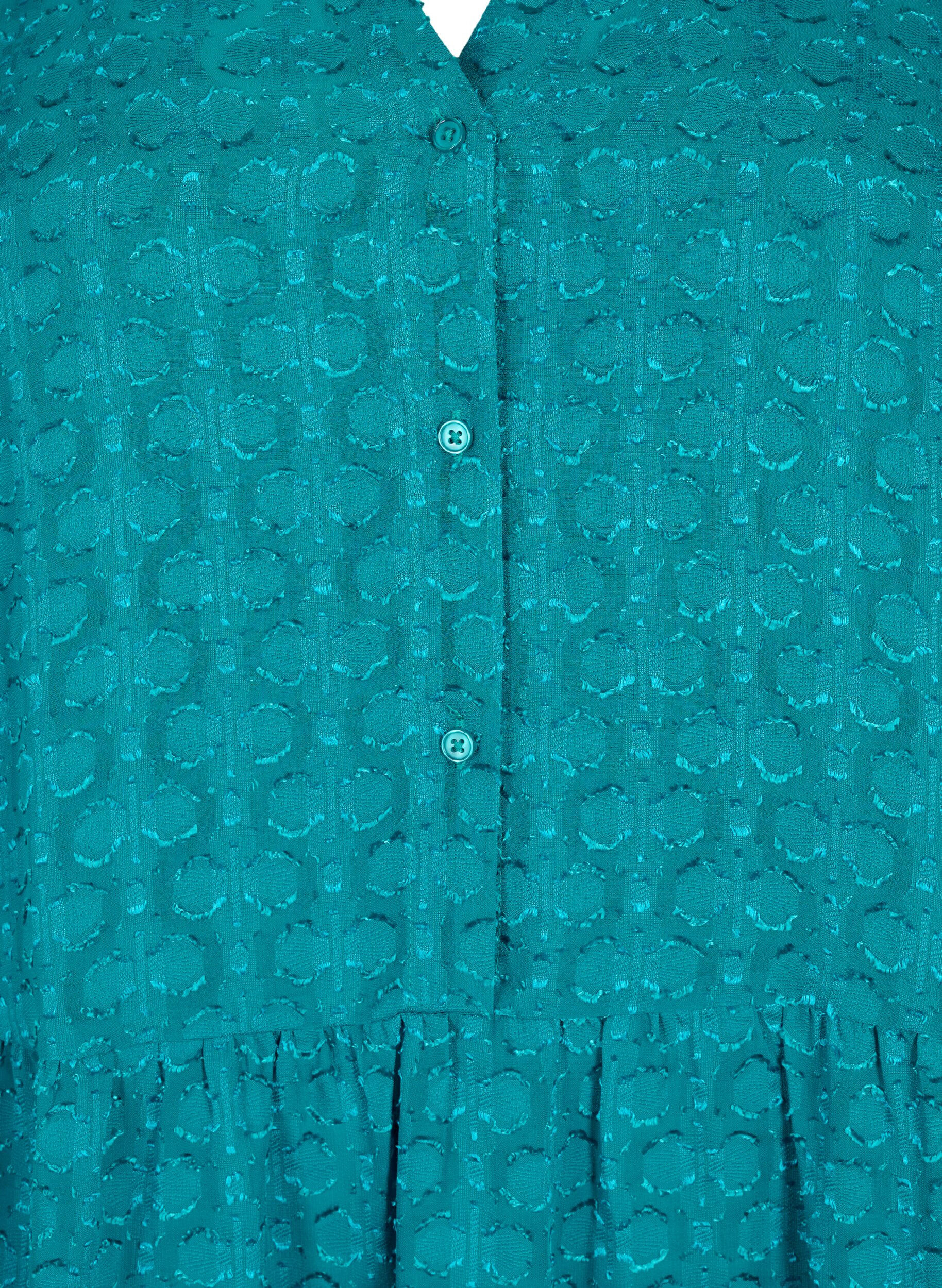 Zizzi Zakardowa sukienka z kolnierzykiem z falbana, Deep Lake, Packshot image number 2