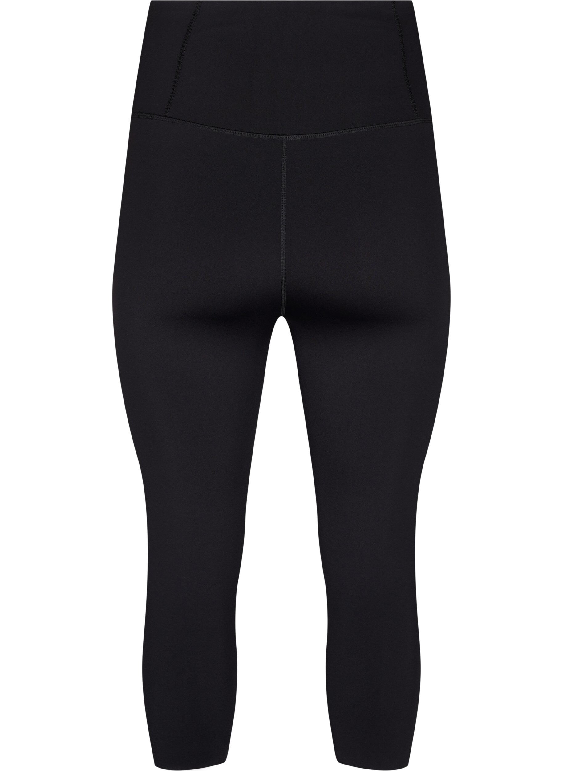 Zizzi CORE, SUPER TENSION TIGHTS &ndash; rajstopy treningowe 3/4 z kieszenia, Black, Packshot image number 1