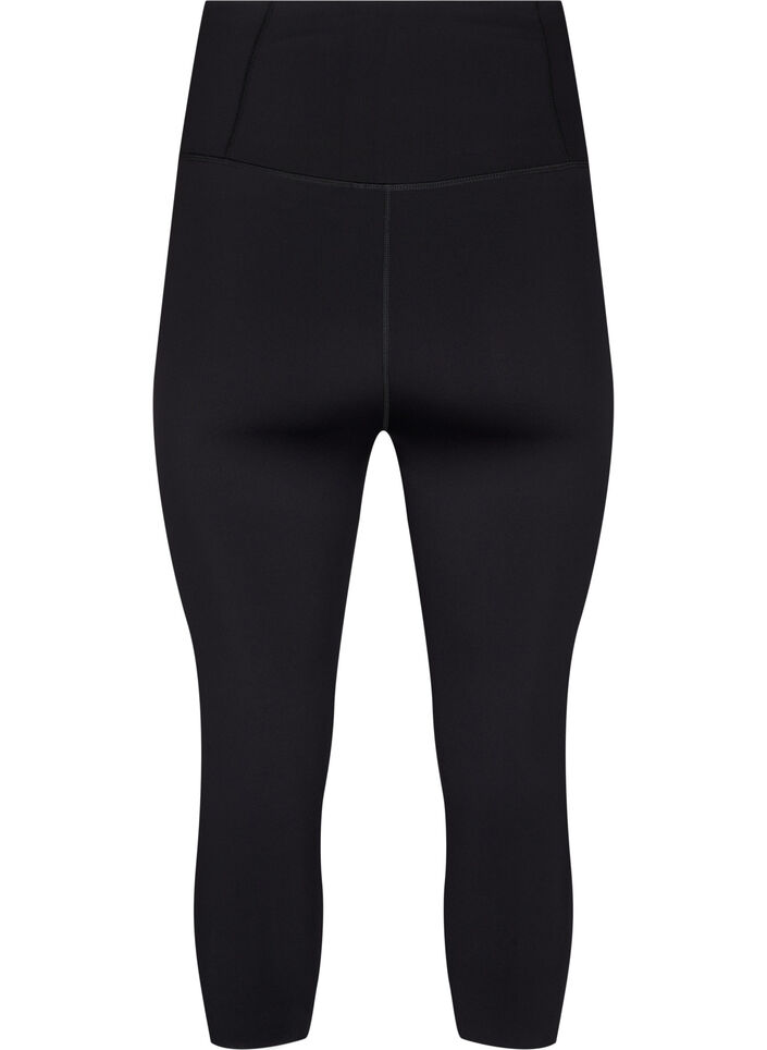 CORE, SUPER TENSION TIGHTS – rajstopy treningowe 3/4 z kieszenia, Black, Packshot image number 1