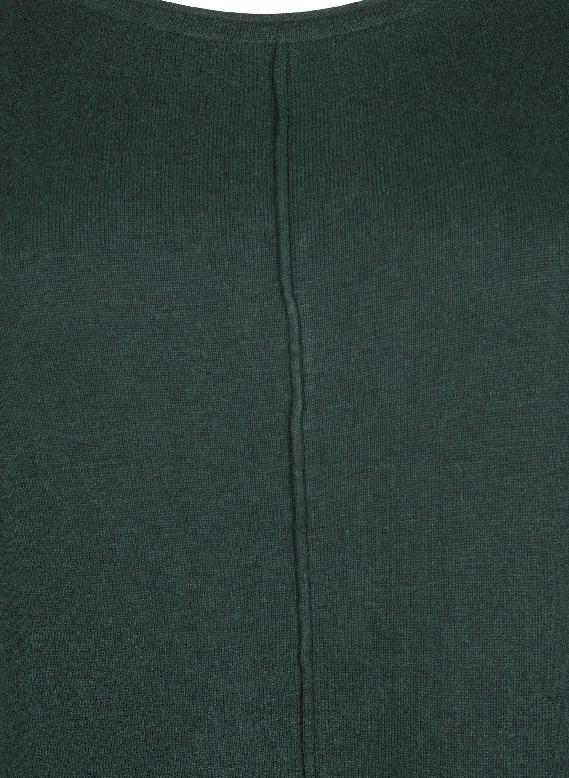 Zizzi Dzianinowa sukienka z mieszanki bawelny i wiskozy, Zielony, Packshot image number 2