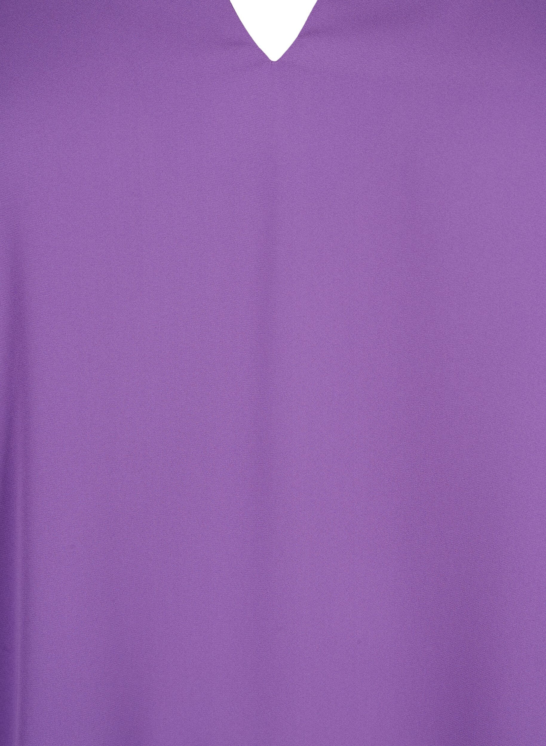 Zizzi Bluzka z dlugim rekawem i marszczeniami na plecach, Pansy, Packshot image number 2