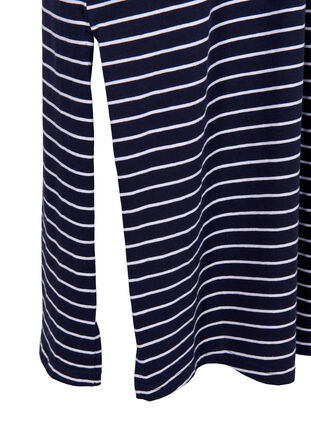 Bawelniana sukienka midi w paski z krótkimi rekawami, Night Sky Stripe, Packshot image number 3