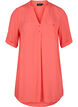 Viscose tunic with short sleeves, Hot Coral, Packshot image number 0