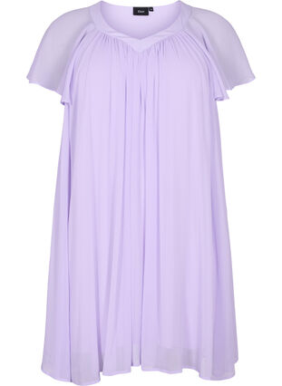 Luzna sukienka z krótkimi rekawami, Purple Heather, Packshot image number 0