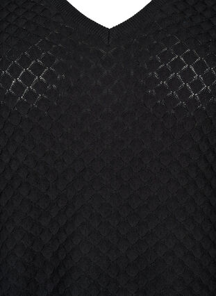 Wzorzysty sweter z bawelny organicznej, Black, Packshot image number 2