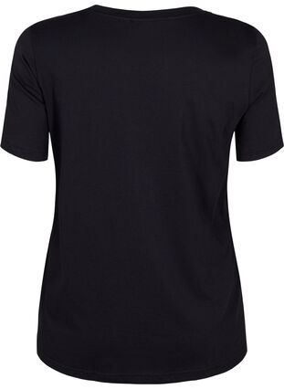 Bawelniana koszulka z mikowym nadrukiem, Black Shimmer Face, Packshot image number 1