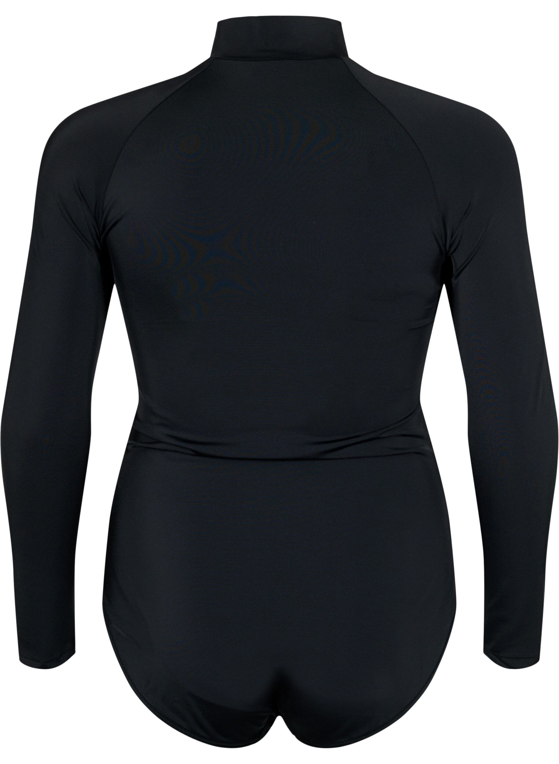 Zizzi 	 Swimsuit with long sleeves, Black, Packshot image number 1