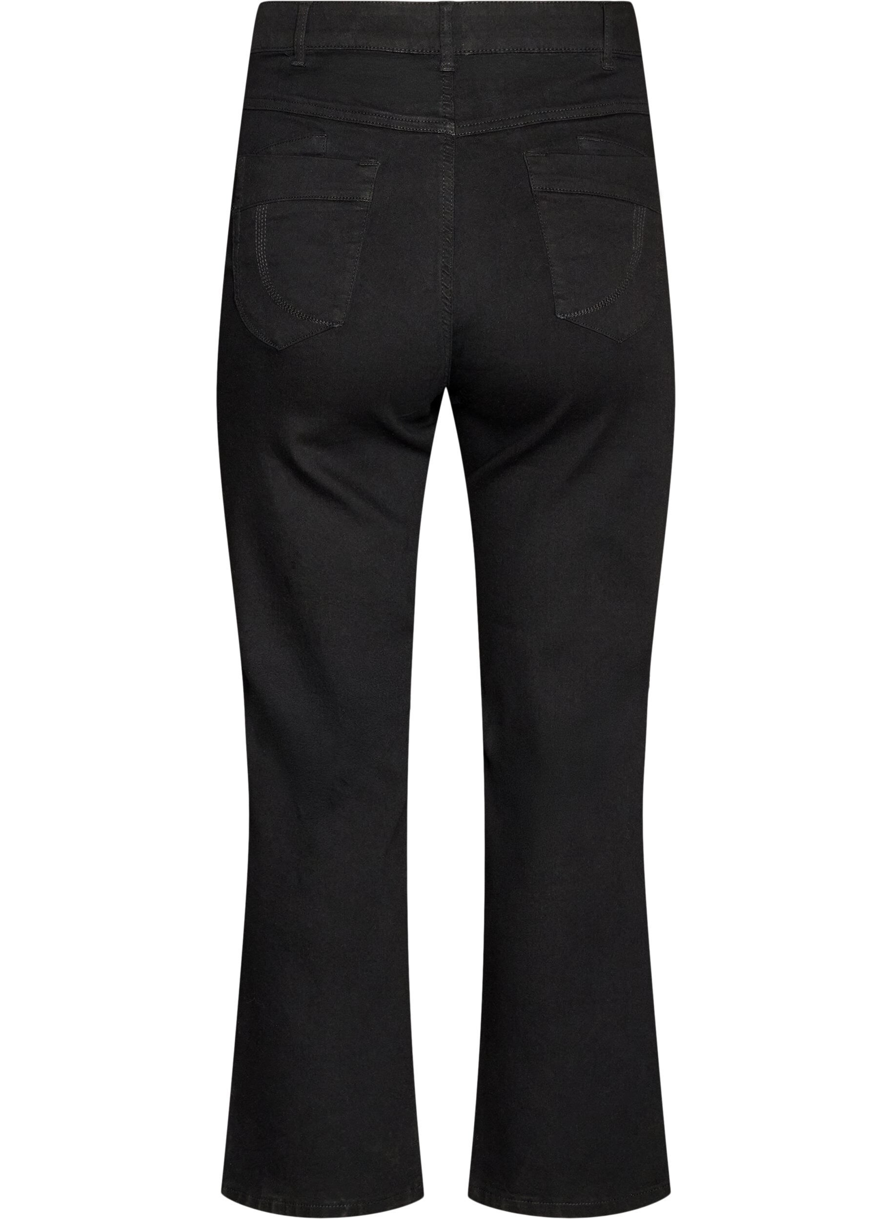 ZizziJeansy Gemma o kroju regular fit z wysokim stanem, Czarne, Packshot image number 1