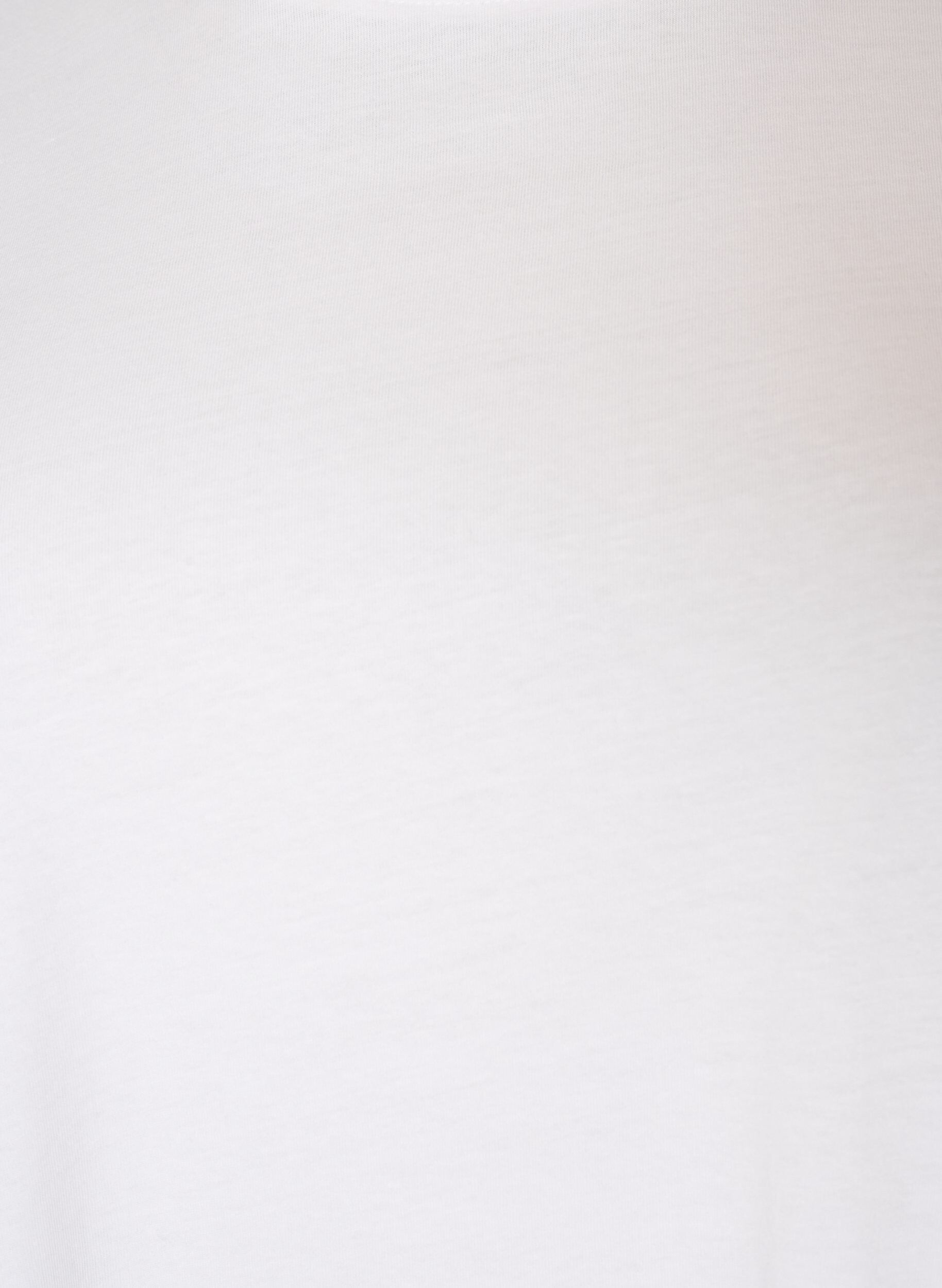 ZizziBawelniany T-shirt z haftowanym napisem, Biały, Packshot image number 2