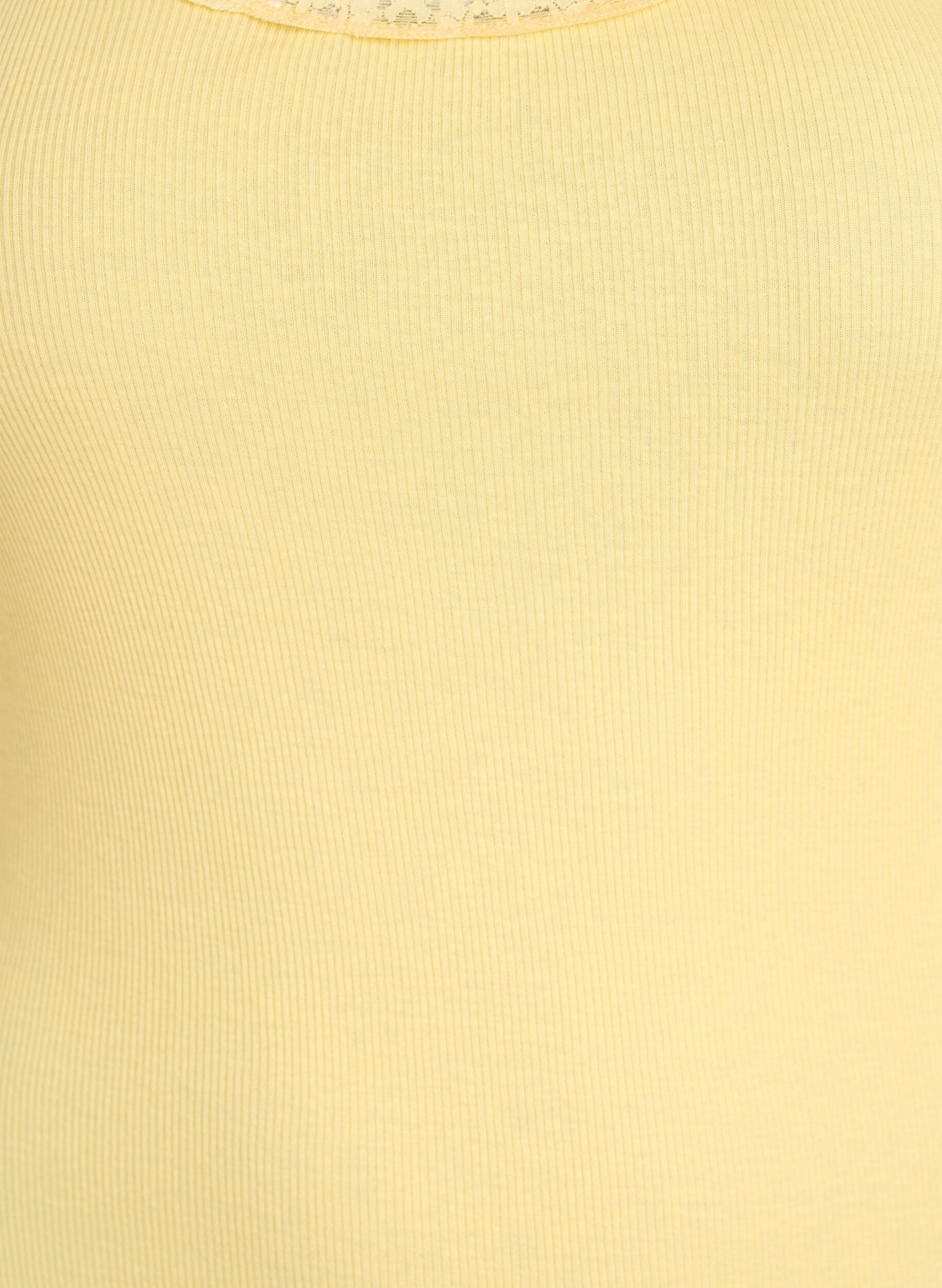 Zizzi Top z koronkowym wykonczeniem, Ż&oacute;łty, Packshot image number 2